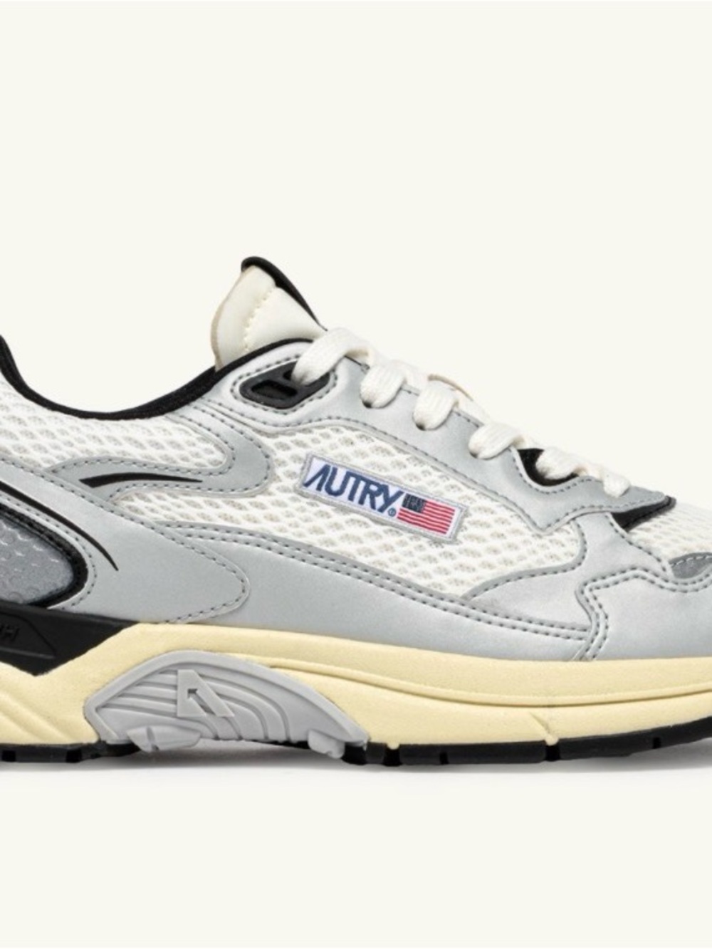 Autry Women's White and Light Gray Athletic Sneaker